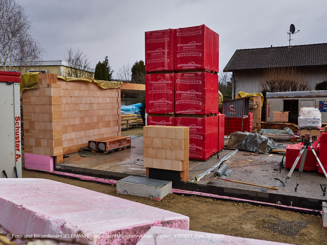 02.02.2023 - Baustelle Niederalmstraße 16 in Neuperlach